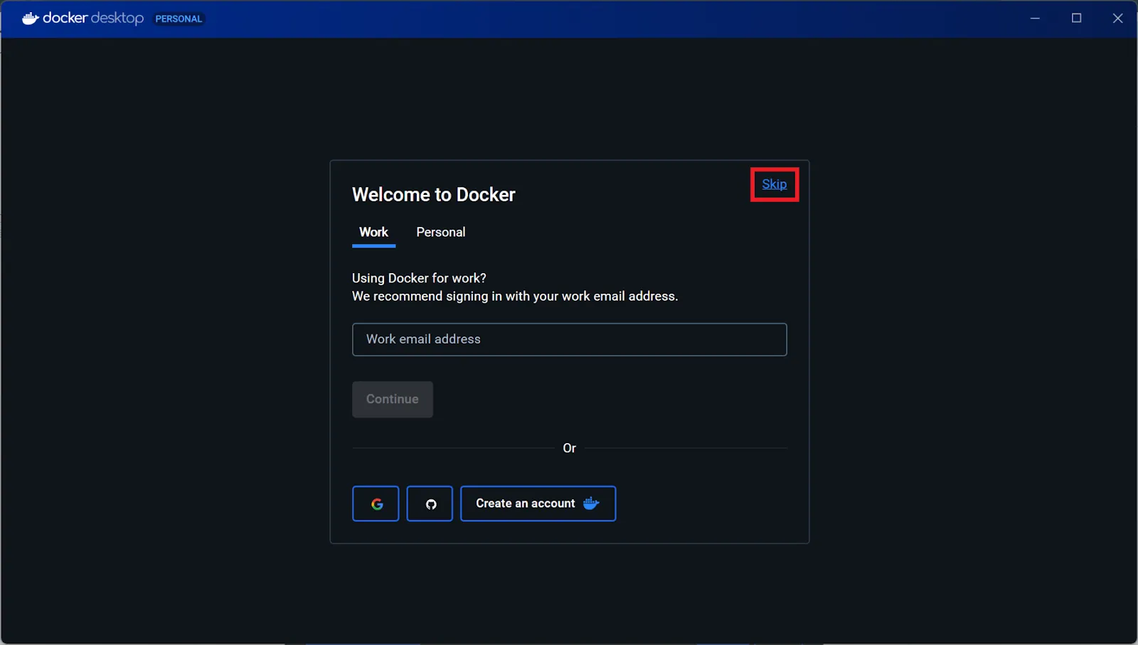 Docker Desktopの初期設定1