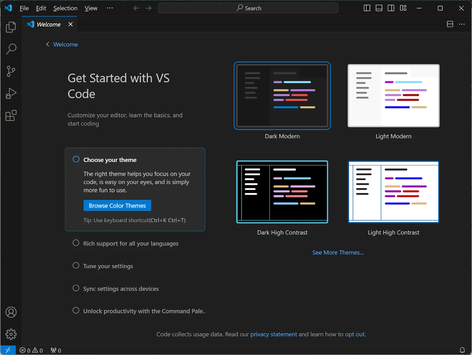 vscode起動確認